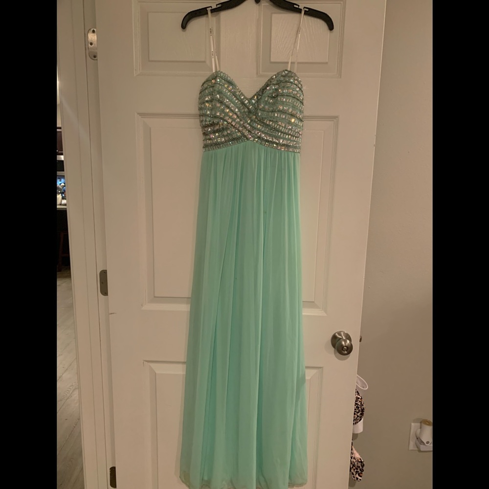 Mint colored prom/ formal dress.